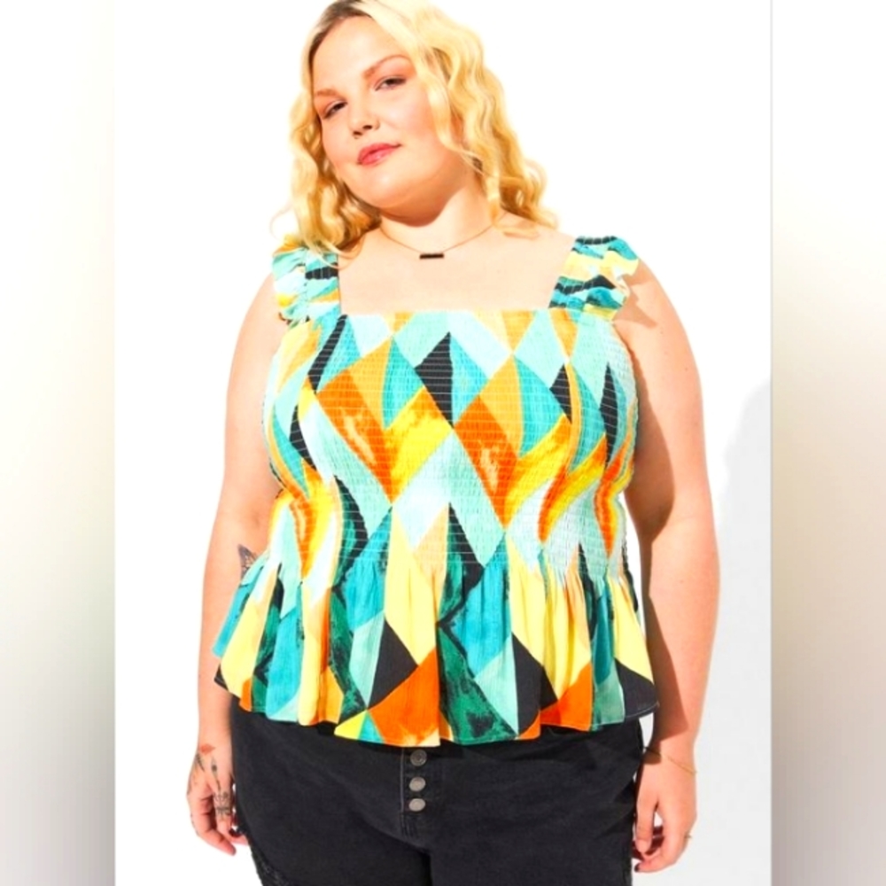NWT Torrid Peplum Crinkle Tank